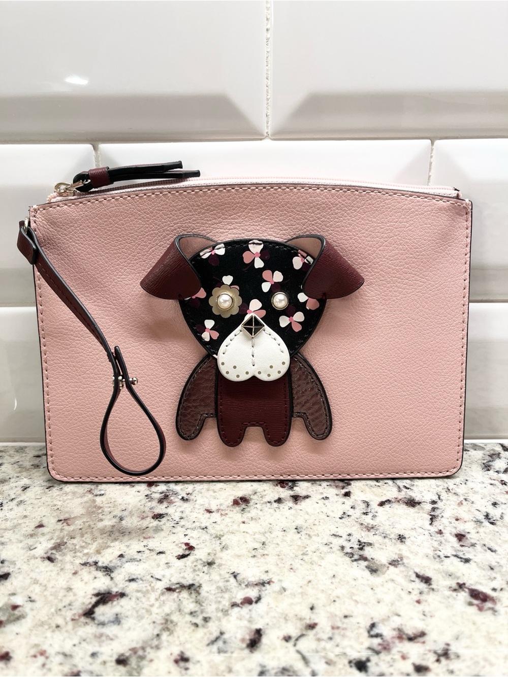 Kate Spade Floral Pup Wristlet NWOT - Picture 1 of 11